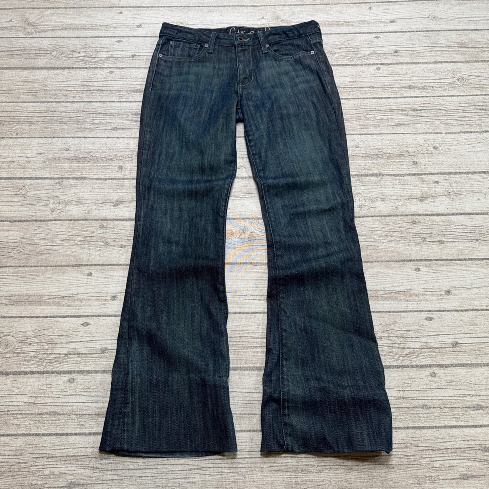 Chip & Pepper Olivia Jeans Women's 30 Blue Dark Wash Denim Flared Mid Rise USA